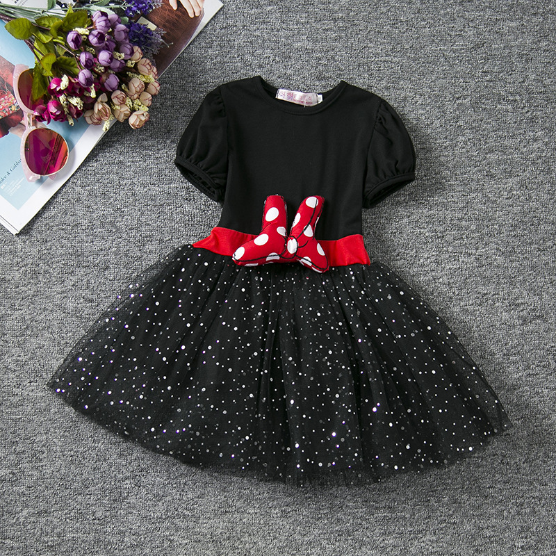 F68097-2 children Minnie princess dress Girl Sequins Birthday Tutus Dress